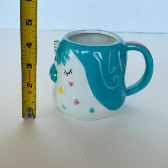 Unicorn Coffee Mug Cup Figurine Holiday Home Magical Horse hearts fairy pegasus - Picture 2 of 6